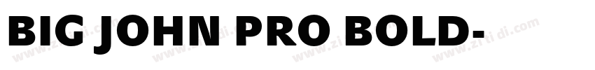 BIG JOHN PRO BOLD字体转换